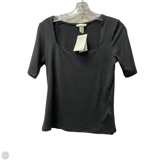 Top Short Sleeve Basic By H&m In Black, Size: M