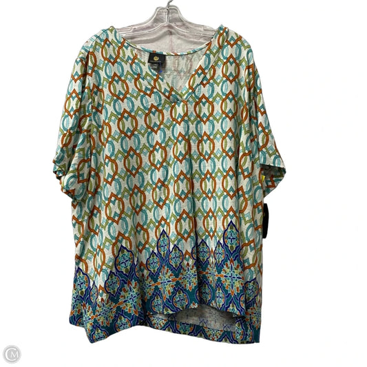 Top Short Sleeve By Jm Collections In Green, Size: 1x