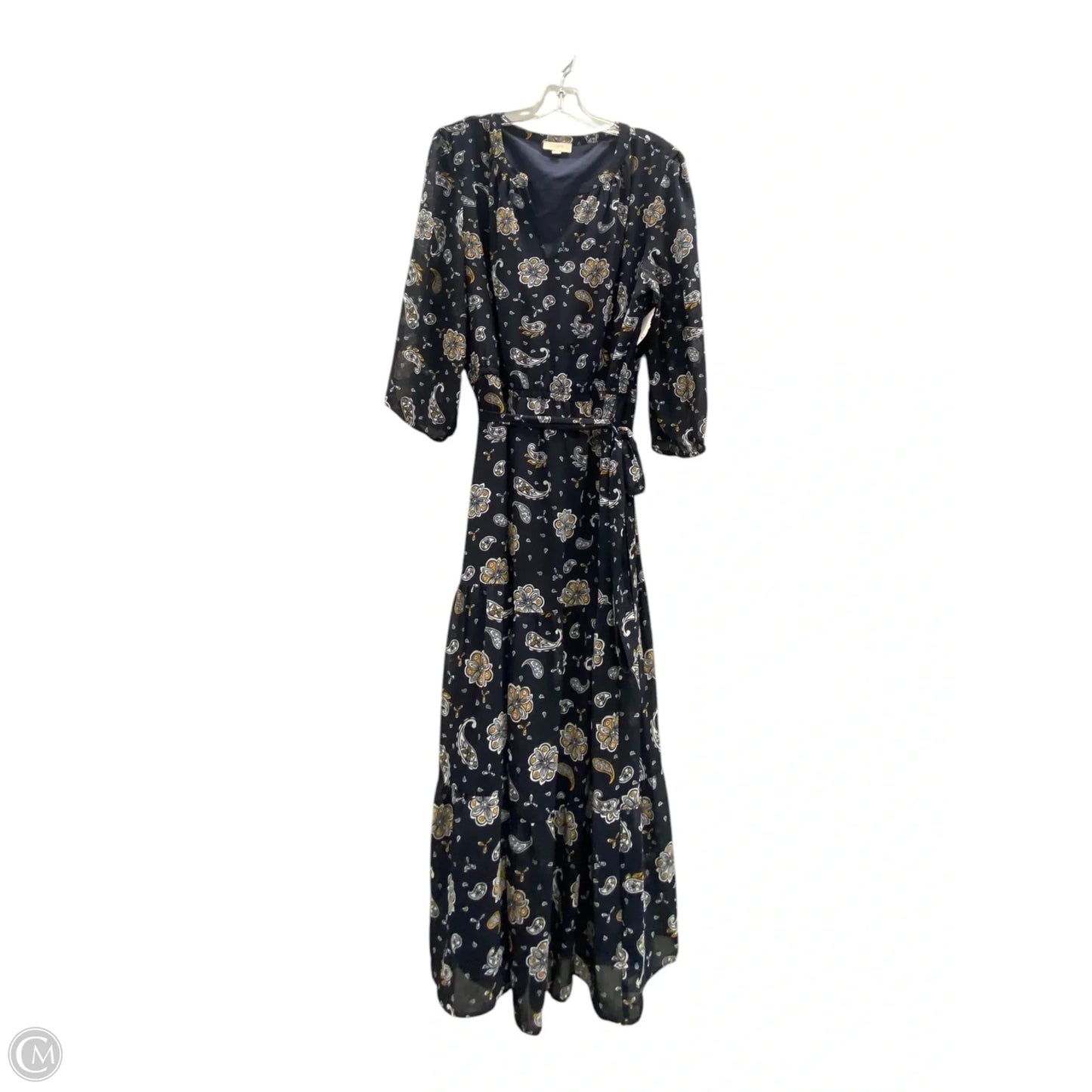 Dress Casual Maxi By Loft In Blue & Orange, Size: Xl