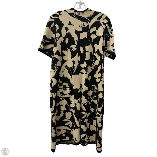 Dress Casual Short By Calvin Klein In Black & Tan, Size: M