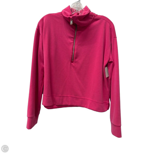 Athletic Top Long Sleeve Collar By Athleta In Pink, Size: M