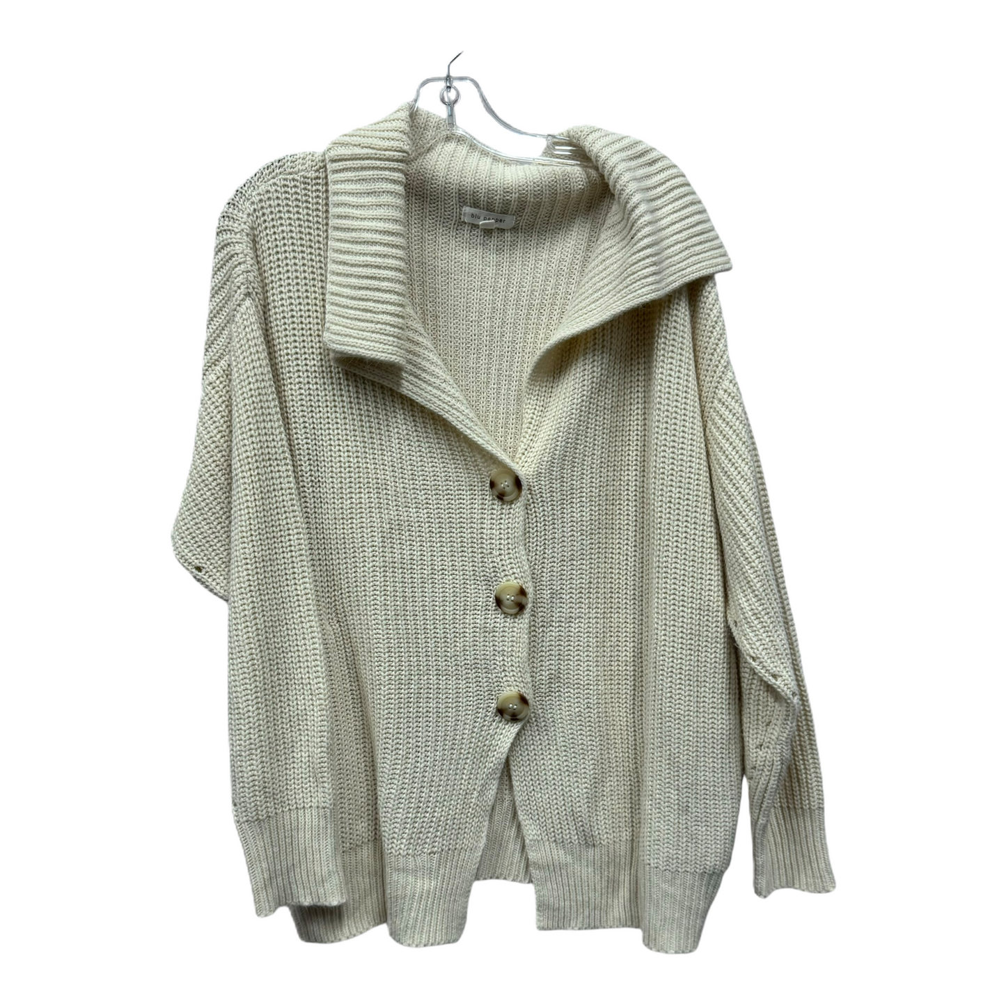 Sweater Cardigan By Blu Pepper In Tan, Size: S