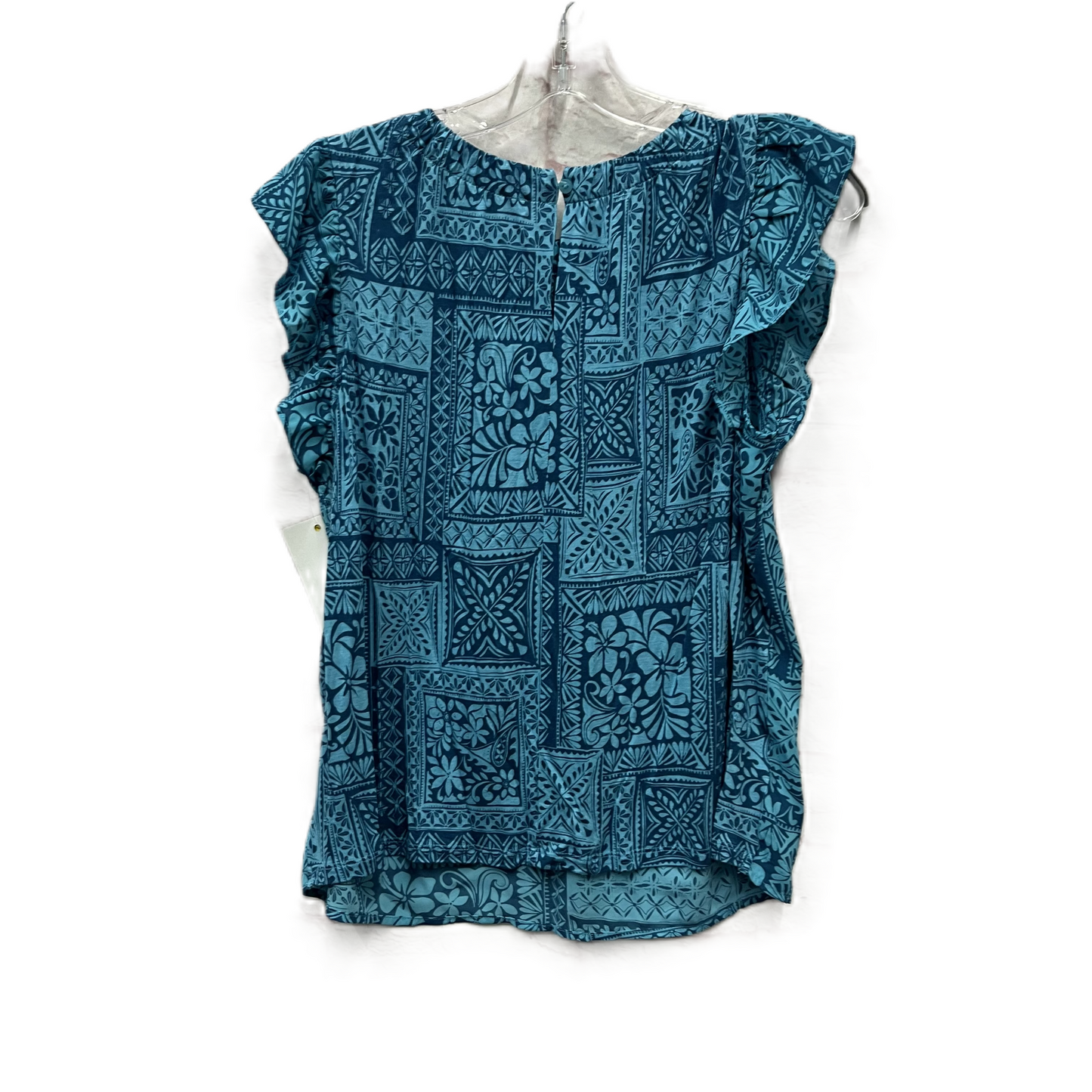 Top Short Sleeve By Loft In Blue, Size: Mp