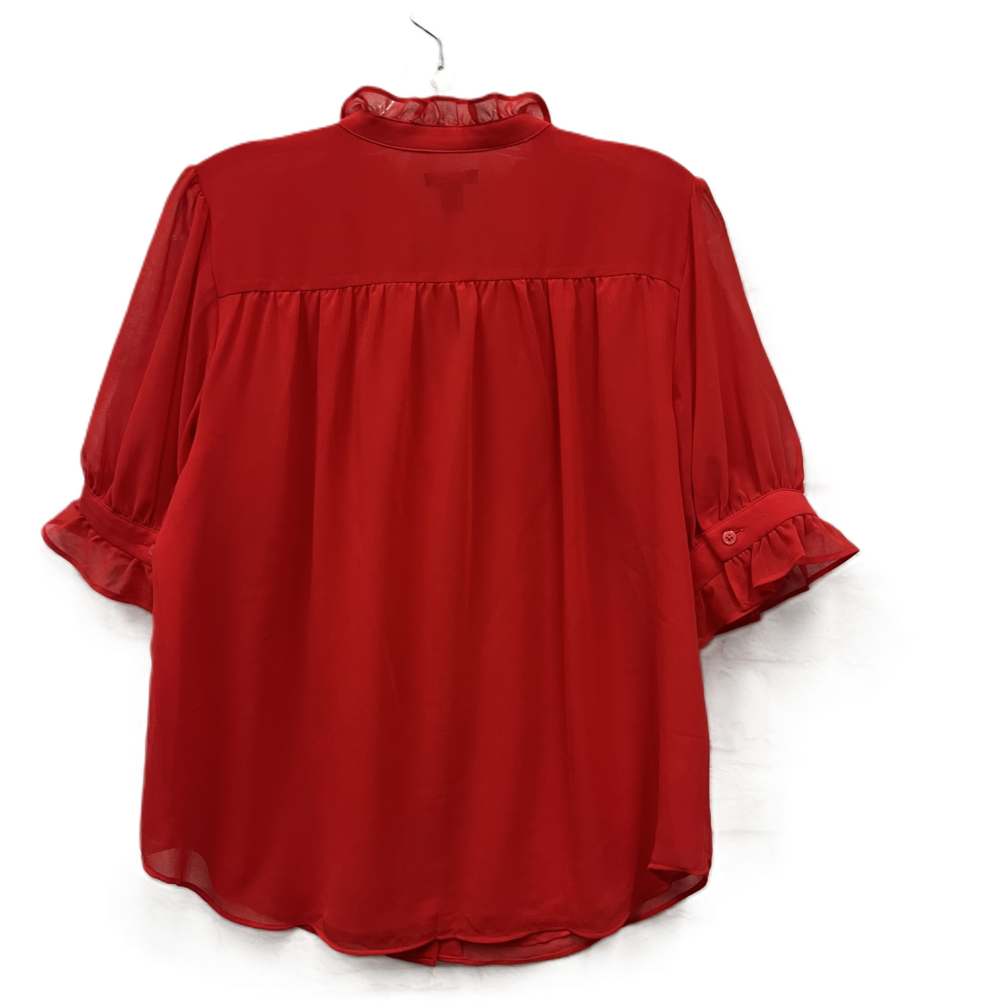 Top Short Sleeve By Ann Taylor In Red, Size: Mp