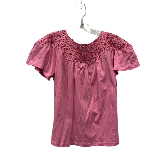 Top Short Sleeve By Loft In Pink, Size: S