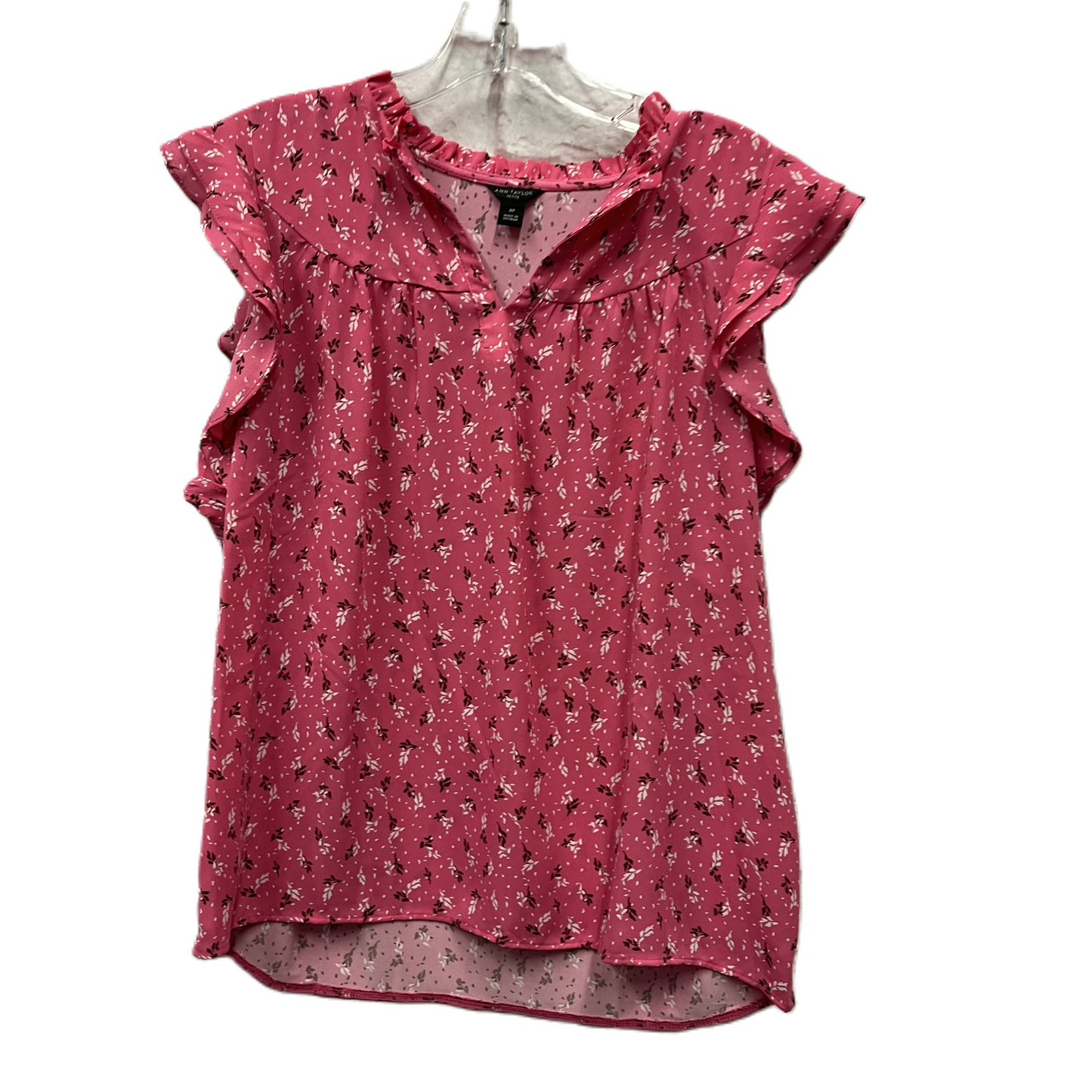 Top Short Sleeve By Ann Taylor In Pink, Size: Mp