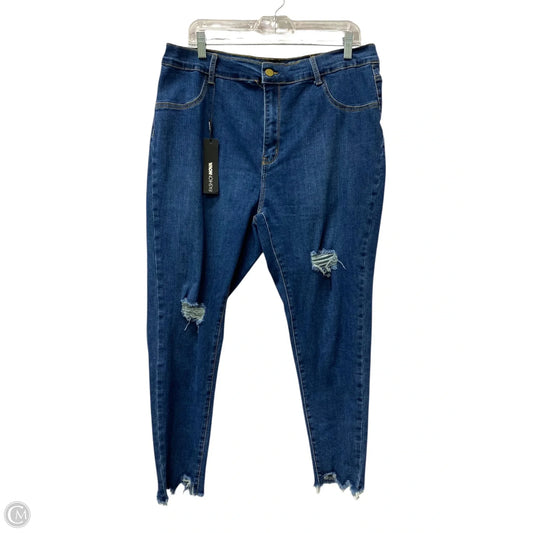 Jeans Skinny By Fashion Nova In Blue Denim, Size: 22