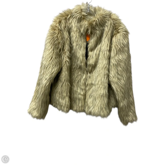 Coat Faux Fur & Sherpa By Fashion Nova In Tan, Size: 2x