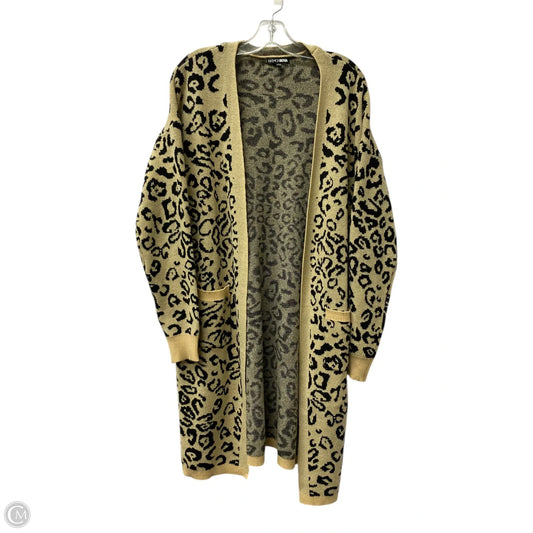 Cardigan By Fashion Nova In Animal Print, Size: 1x