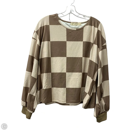 Skirt Set 2pc By Grace + Emma  In Brown, Size: Xl