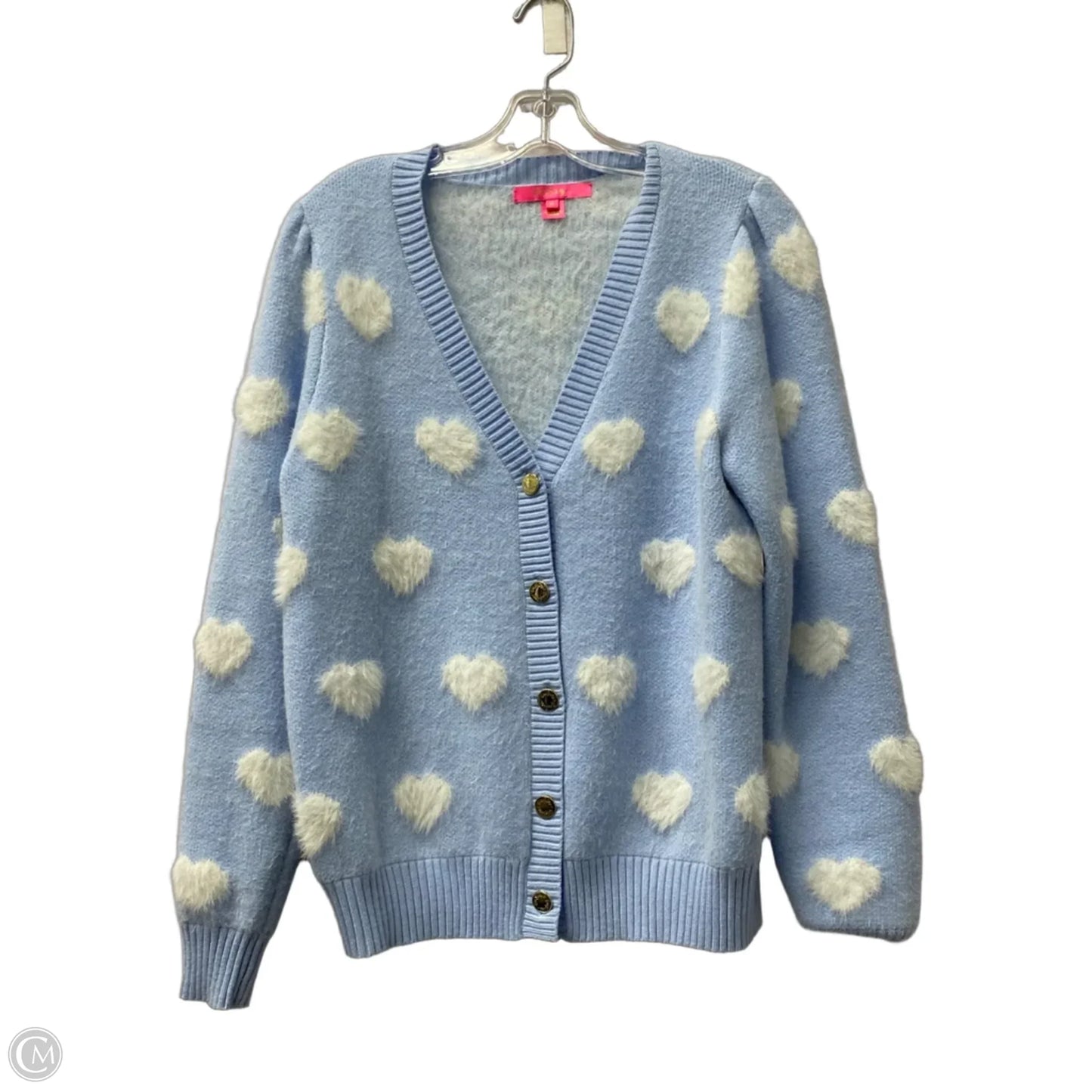 Sweater Cardigan Designer By Lilly Pulitzer In Blue, Size: M