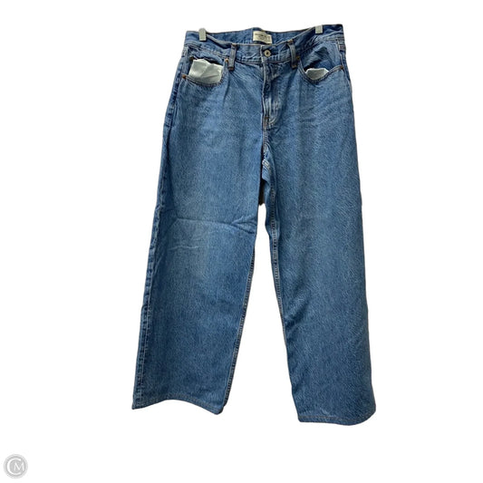 Jeans Wide Leg By Abercrombie And Fitch In Blue Denim, Size: 8