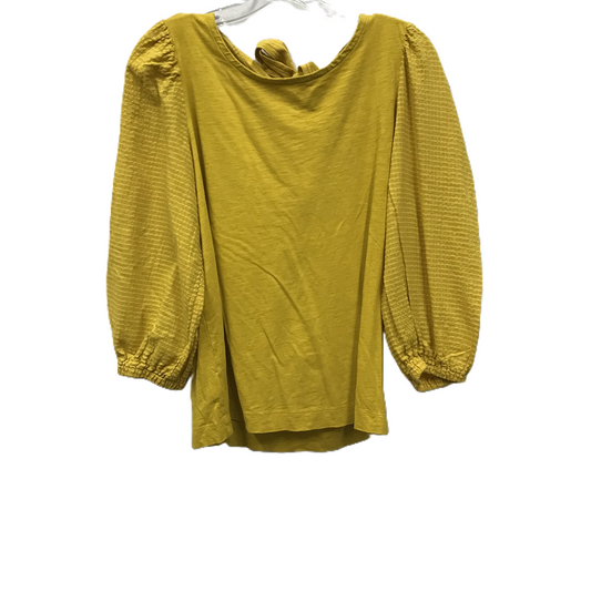 Yellow Top Long Sleeve By Loft, Size: M