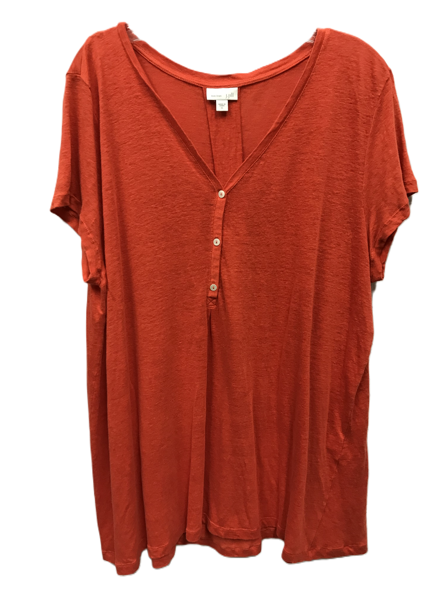 Orange Top Short Sleeve By J. Jill, Size: Xl