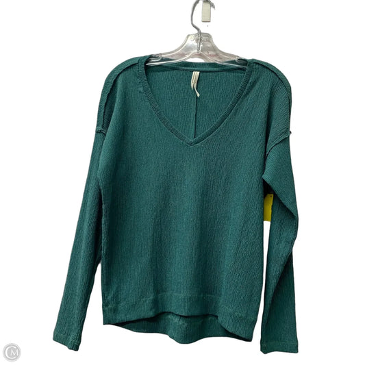 Top Long Sleeve By Anthropologie In Green, Size: Xs