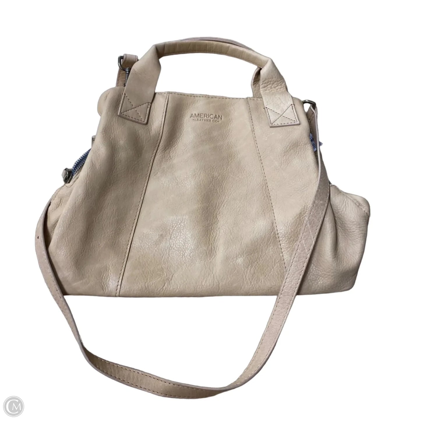 Handbag Leather By American leather, Size: Medium