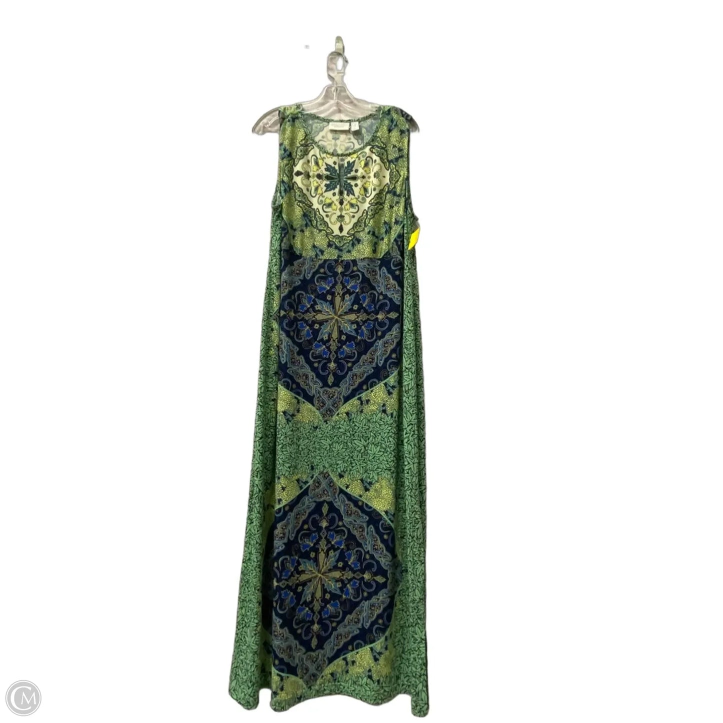 Dress Casual Maxi By Chicos In Green, Size: Xl