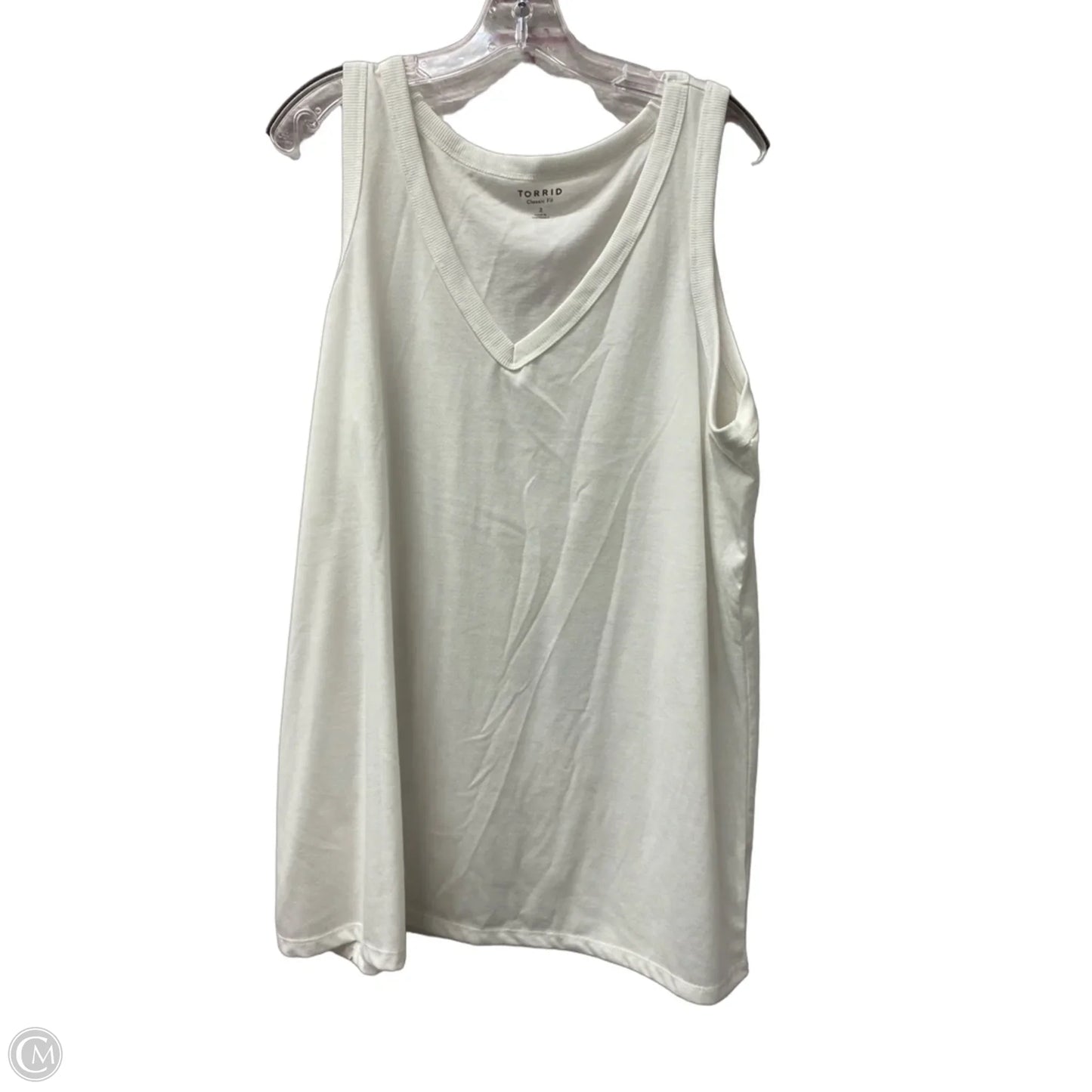 Top Sleeveless Basic By Torrid In White, Size: 2x
