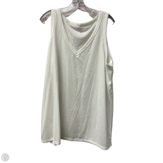 Top Sleeveless Basic By Torrid In White, Size: 2x