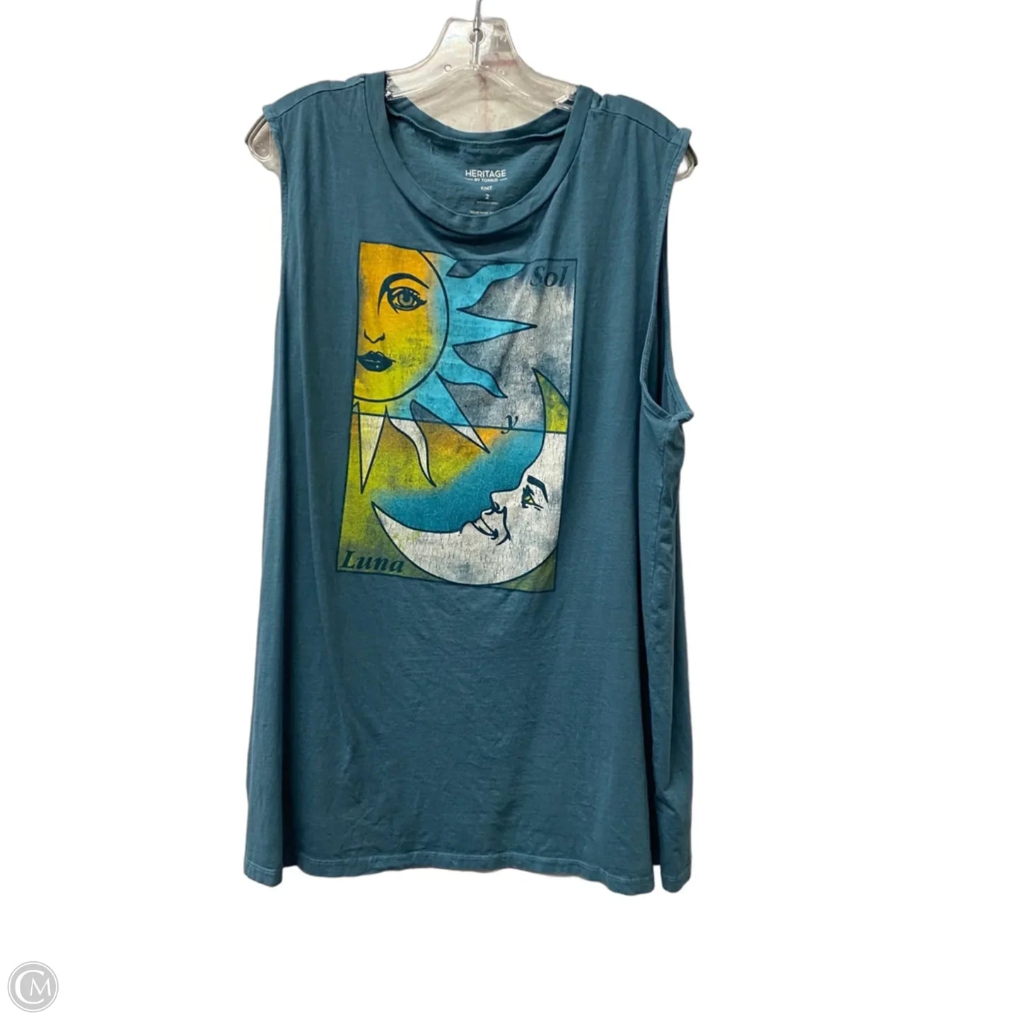 Top Sleeveless Basic By Torrid In Blue, Size: 2x as is!