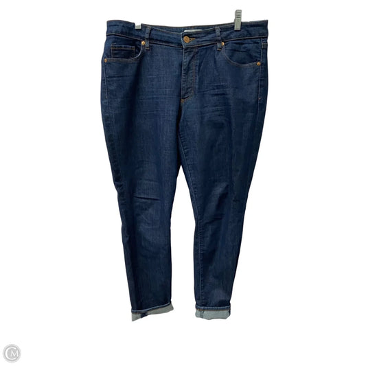 Jeans Cropped By Loft In Blue, Size: 12