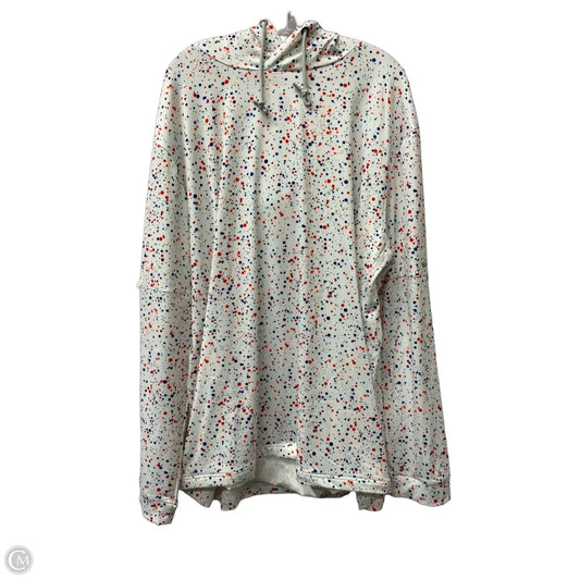 Athletic Sweatshirt Hoodie By Cme In White, Size: 2x