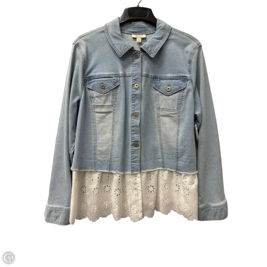 Jacket Denim By Style And Company In Blue, Size: 1x