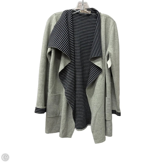 Sweater Cardigan By Loft In Grey, Size: S