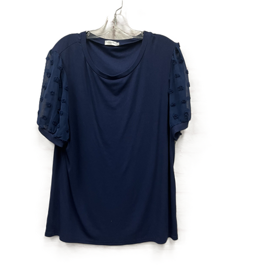 Top Short Sleeve By Newchoice In Blue, Size: 2x