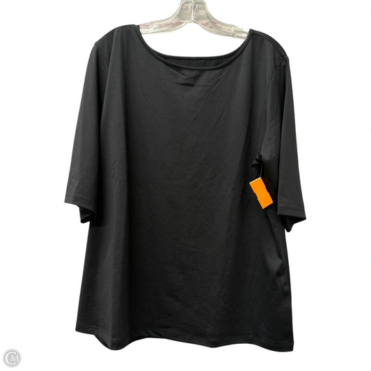 Top Short Sleeve By Susan Graver In Black, Size: Xl
