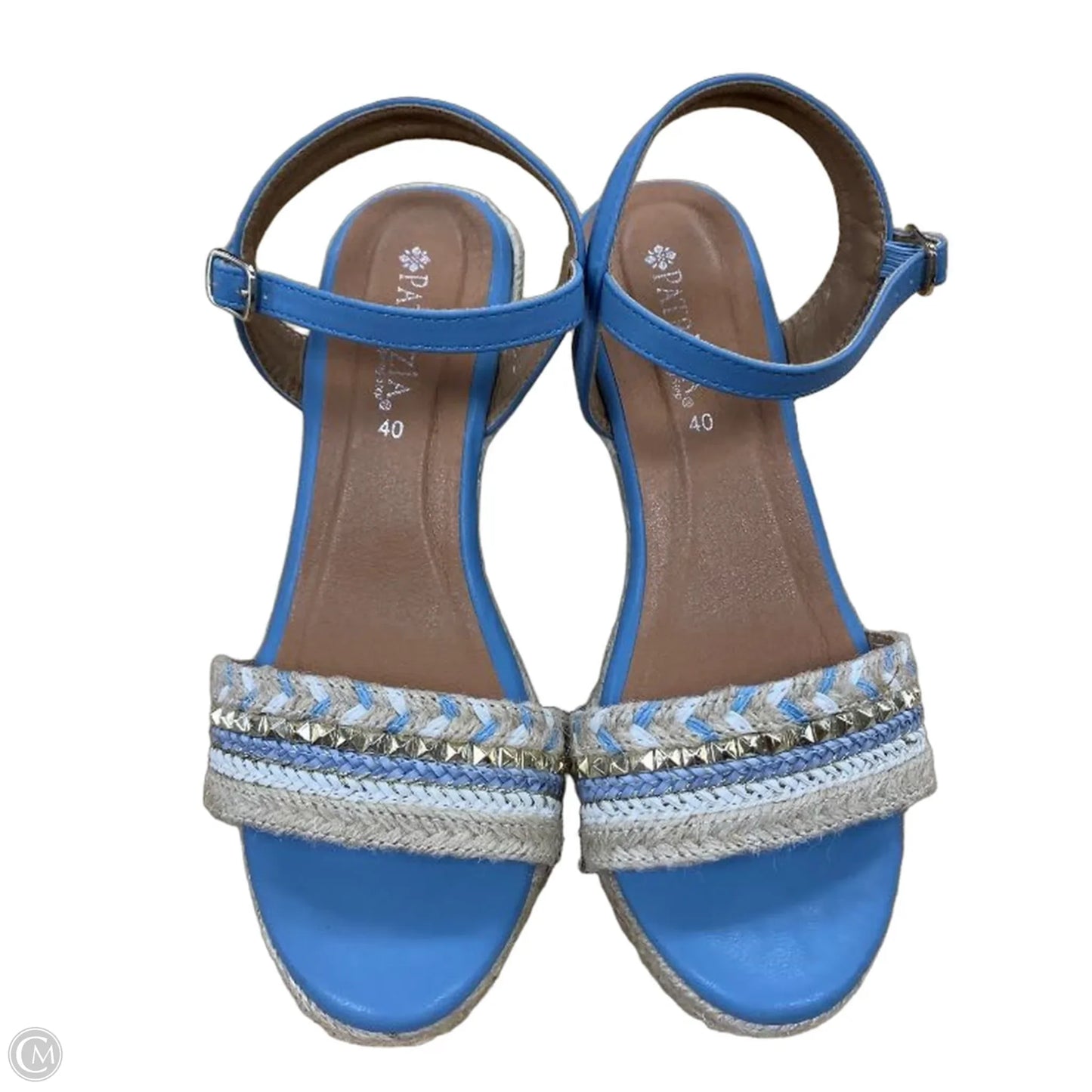 Shoes Heels Wedge By Spring Step In Blue, Size: 9.5