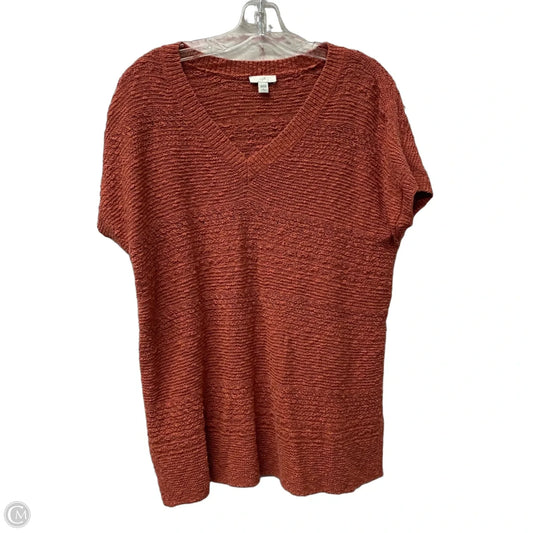 Top Short Sleeve By J. Jill In Red, Size: Lp
