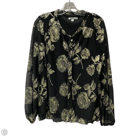 Top Long Sleeve By Chicos In Black, Size: L