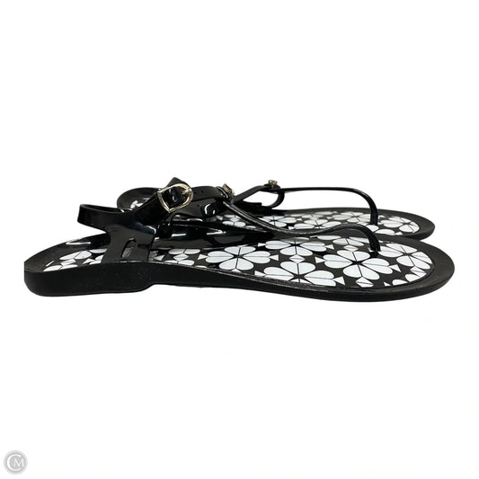 Sandals Designer By Kate Spade In Black & White, Size: 9