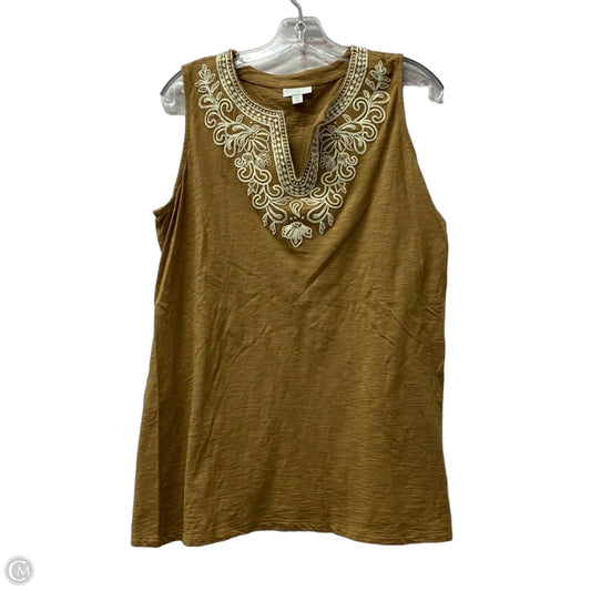 Top Sleeveless By J. Jill In Brown, Size: Lp