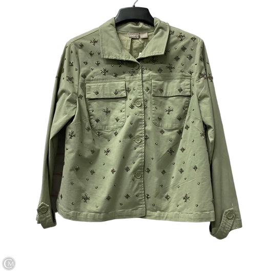 Jacket Other By Chicos In Green, Size: L