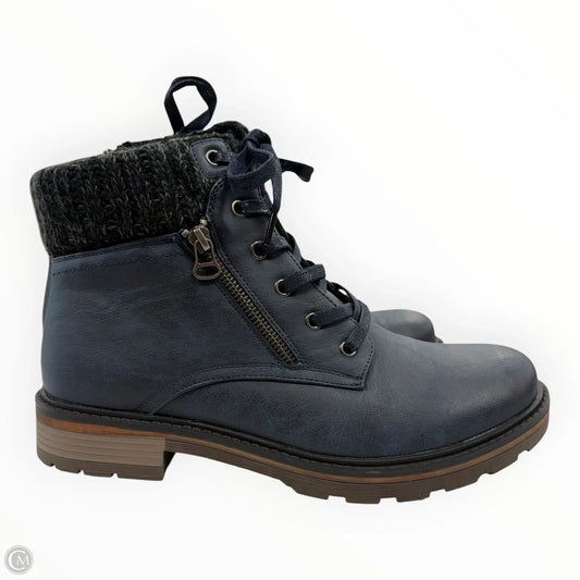 Boots Ankle Flats By Cme In Blue, Size: 12