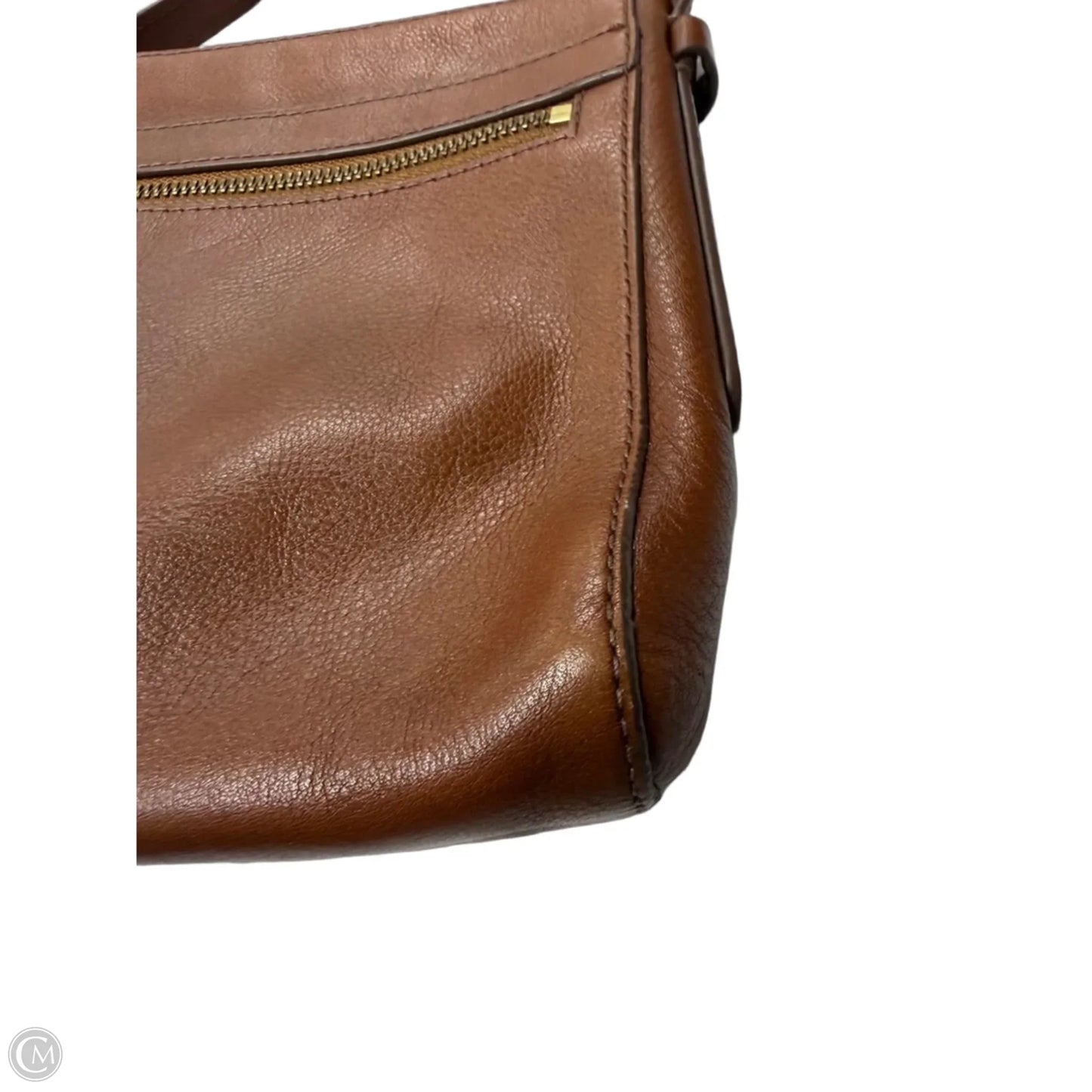 Crossbody Leather By Fossil, Size: Medium