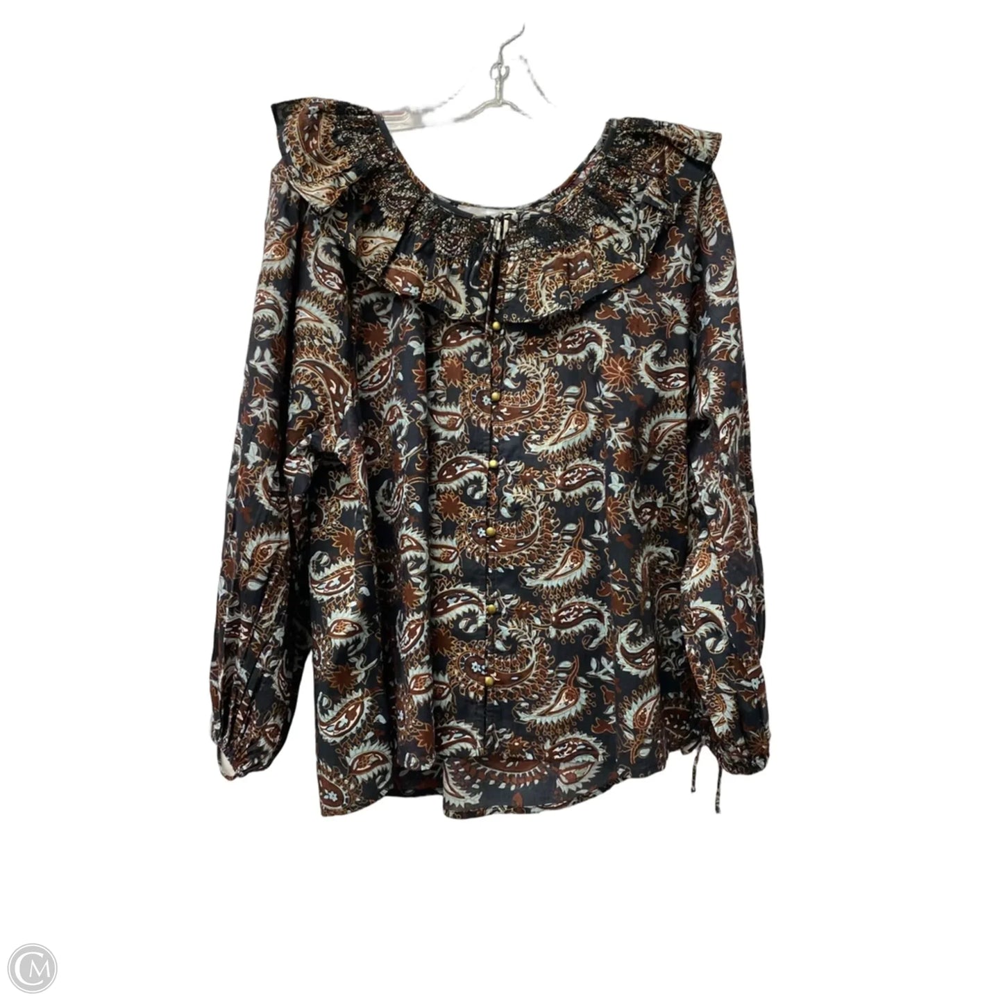 Top Long Sleeve By Cleobella In Blue, Size: M