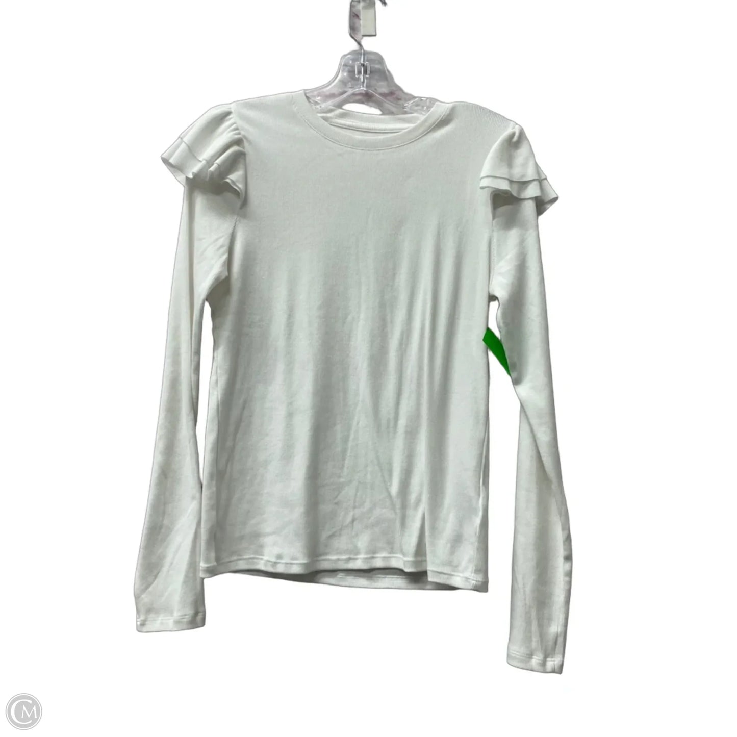 Top Long Sleeve By Gap In White, Size: M