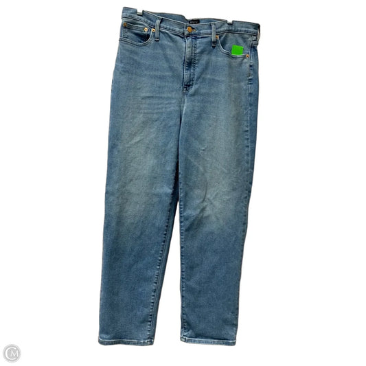 Jeans Straight By J. Crew In Blue Denim, Size: 14