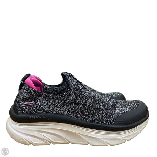 Shoes Sneakers By Skechers In Black & Grey, Size: 7.5