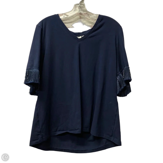 Top Short Sleeve By Chicos In Blue, Size: Xl