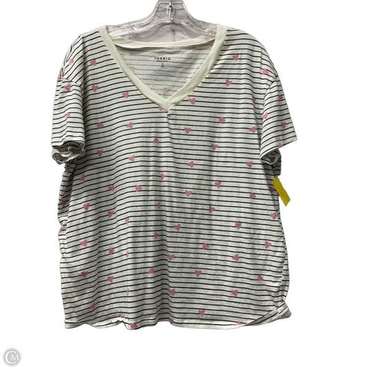 Top Short Sleeve By Torrid In White, Size: M