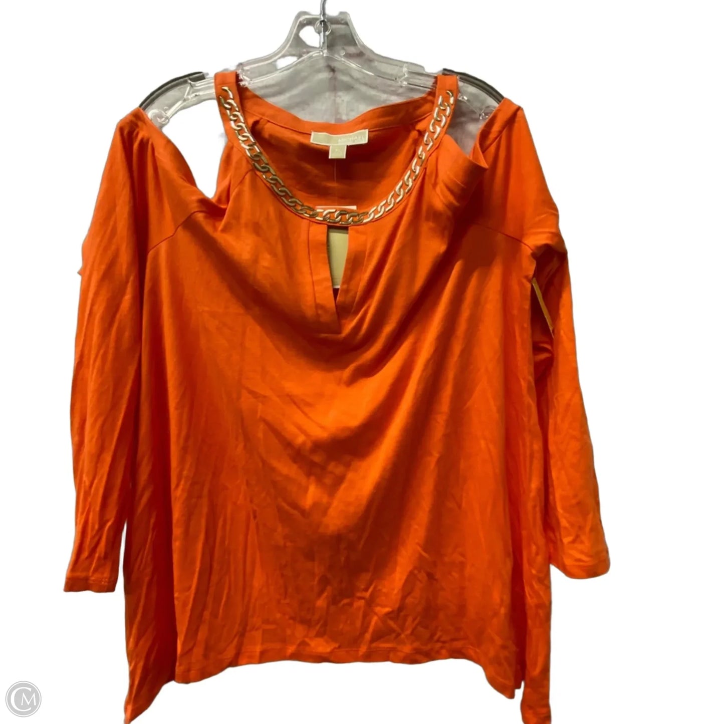 Top Long Sleeve By Michael By Michael Kors In Orange, Size: Xl