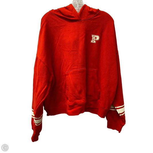 Athletic Sweatshirt Hoodie By Pink In Red, Size: Xl