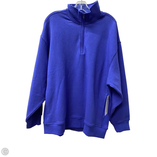 Athletic Top Long Sleeve Collar By Athleta In Blue, Size: L
