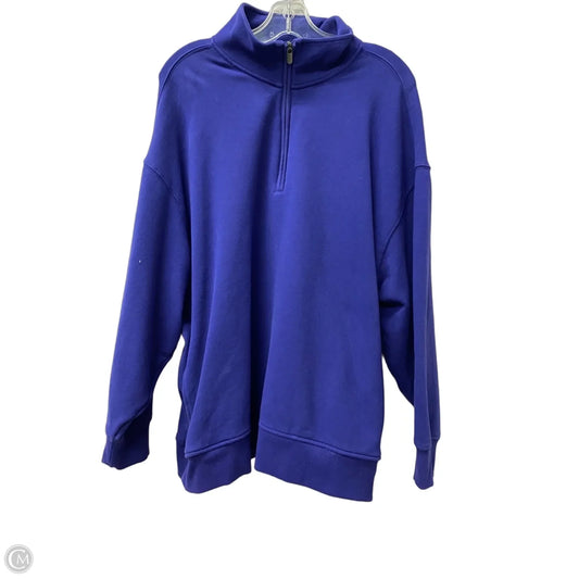 Athletic Top Long Sleeve Collar By Athleta In Purple, Size: Xl