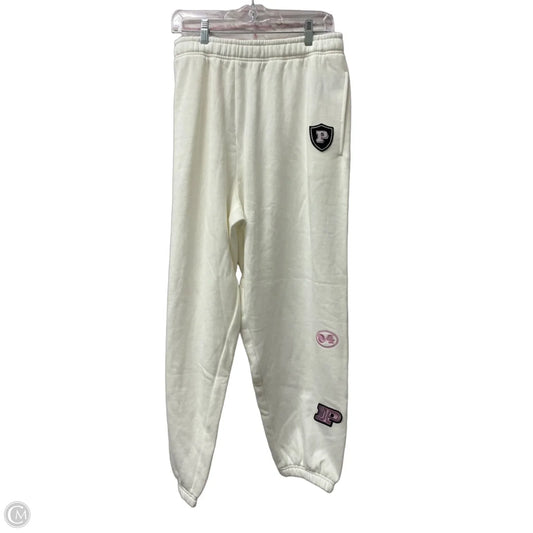 Athletic Pants By Pink In White, Size: Xl