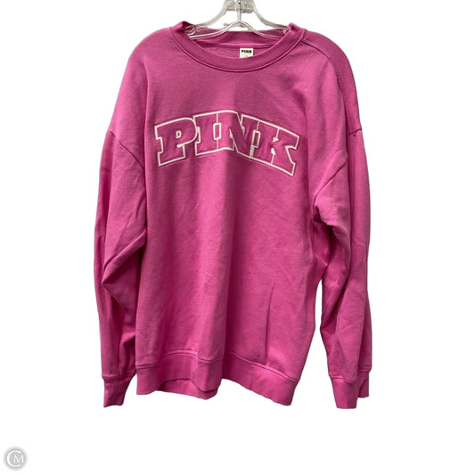 Athletic Sweatshirt Collar By Pink In Pink, Size: L